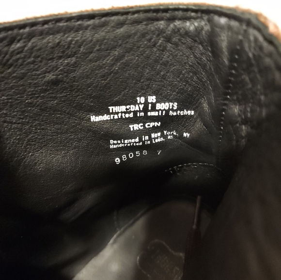 3 Mens Thursday Boot Co Captain Sz 10 Brown Leather Marino Matte Terracotta - Picture 5 of 10